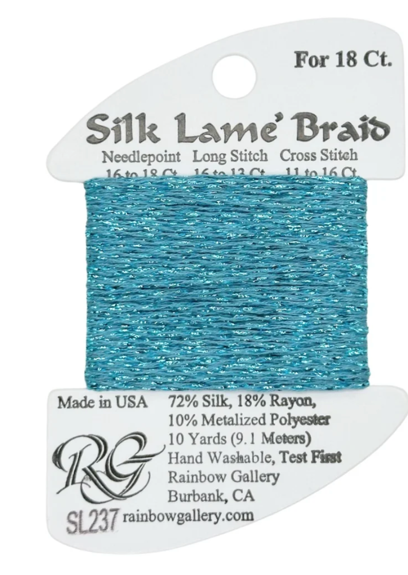 Silk Lame Braid SL237 Aqua Bay