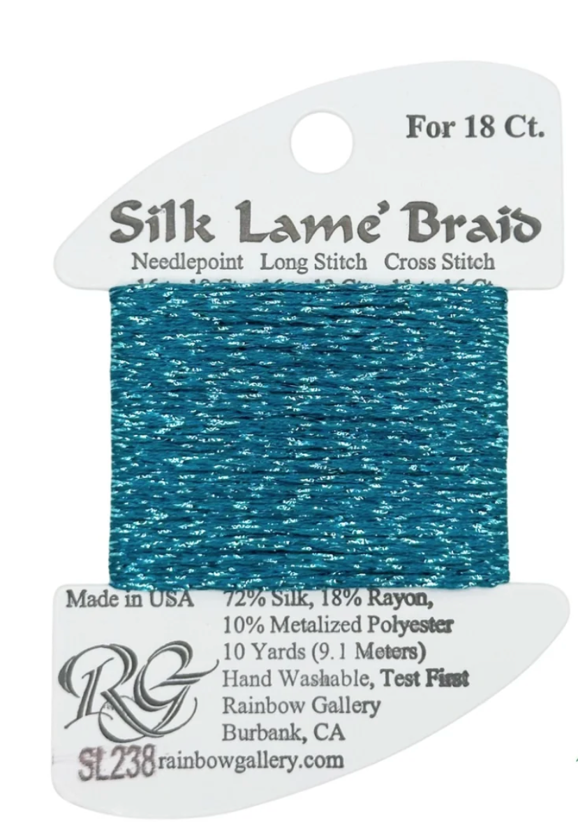 Silk Lame Braid SL238 Teal Zeal