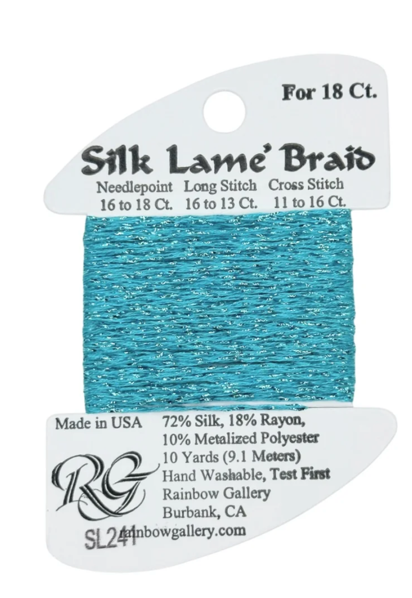 Silk Lame Braid SL241 Scuba Blue