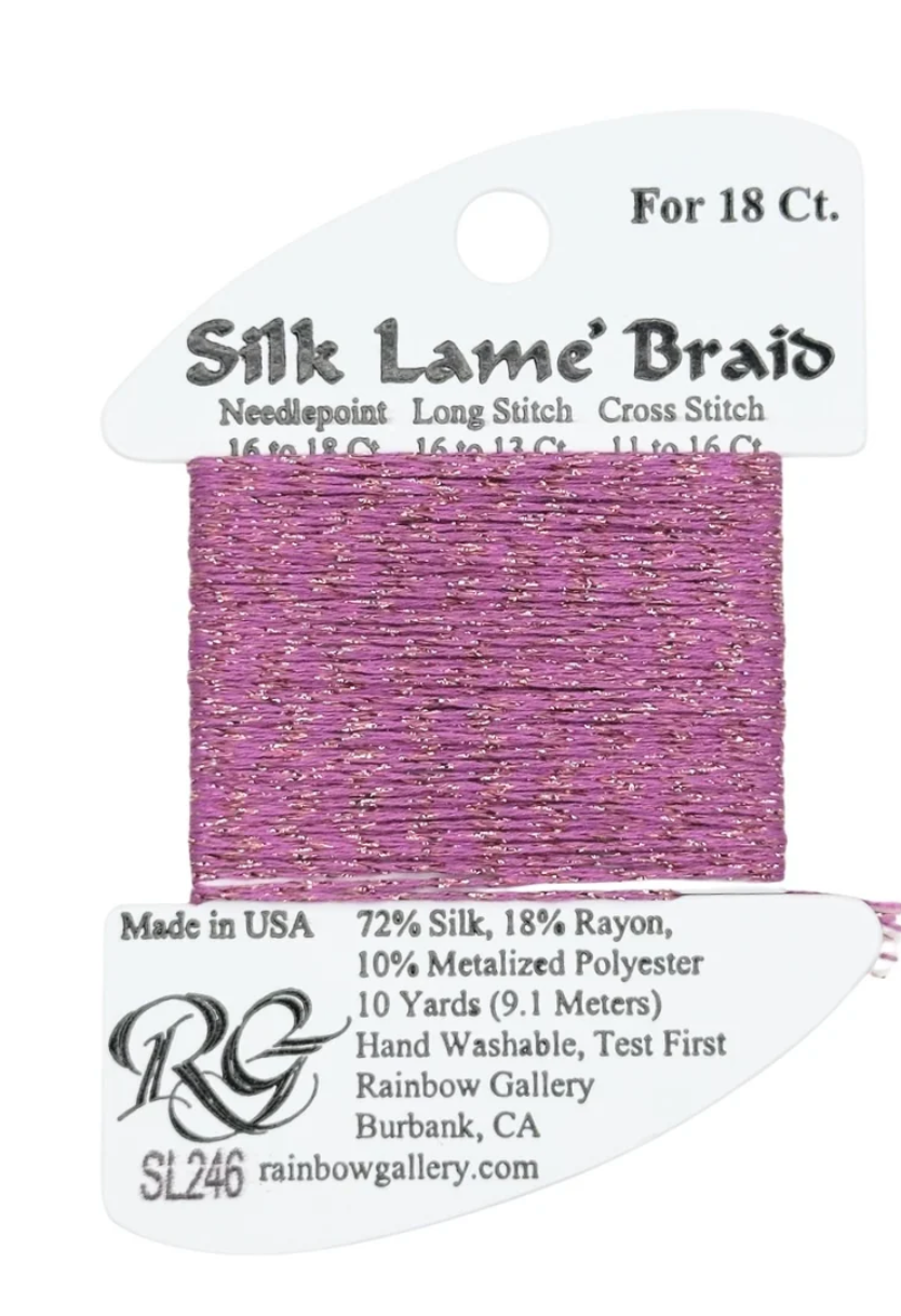 Silk Lame Braid SL246 Vintage Wine
