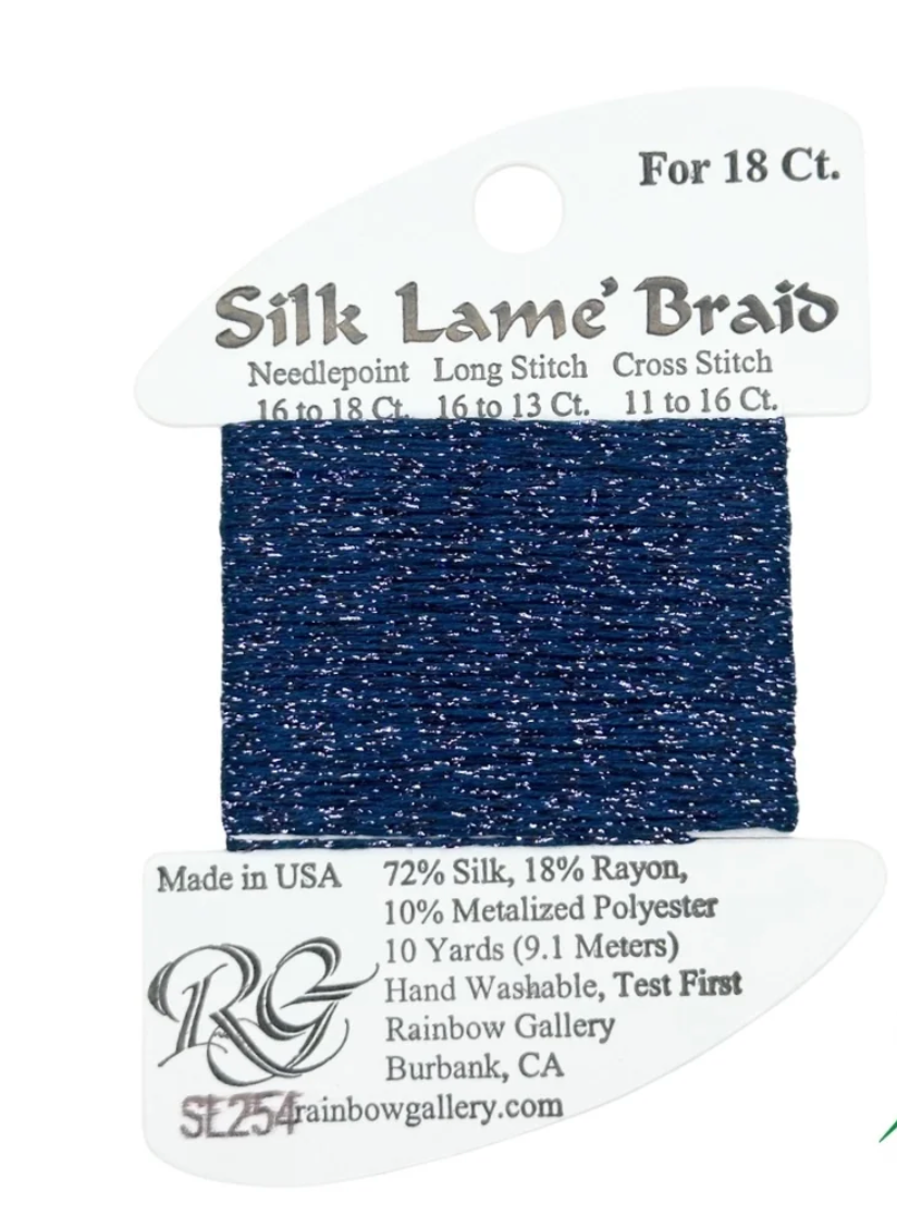 Silk Lame Braid SL254 Deep Periwinkle