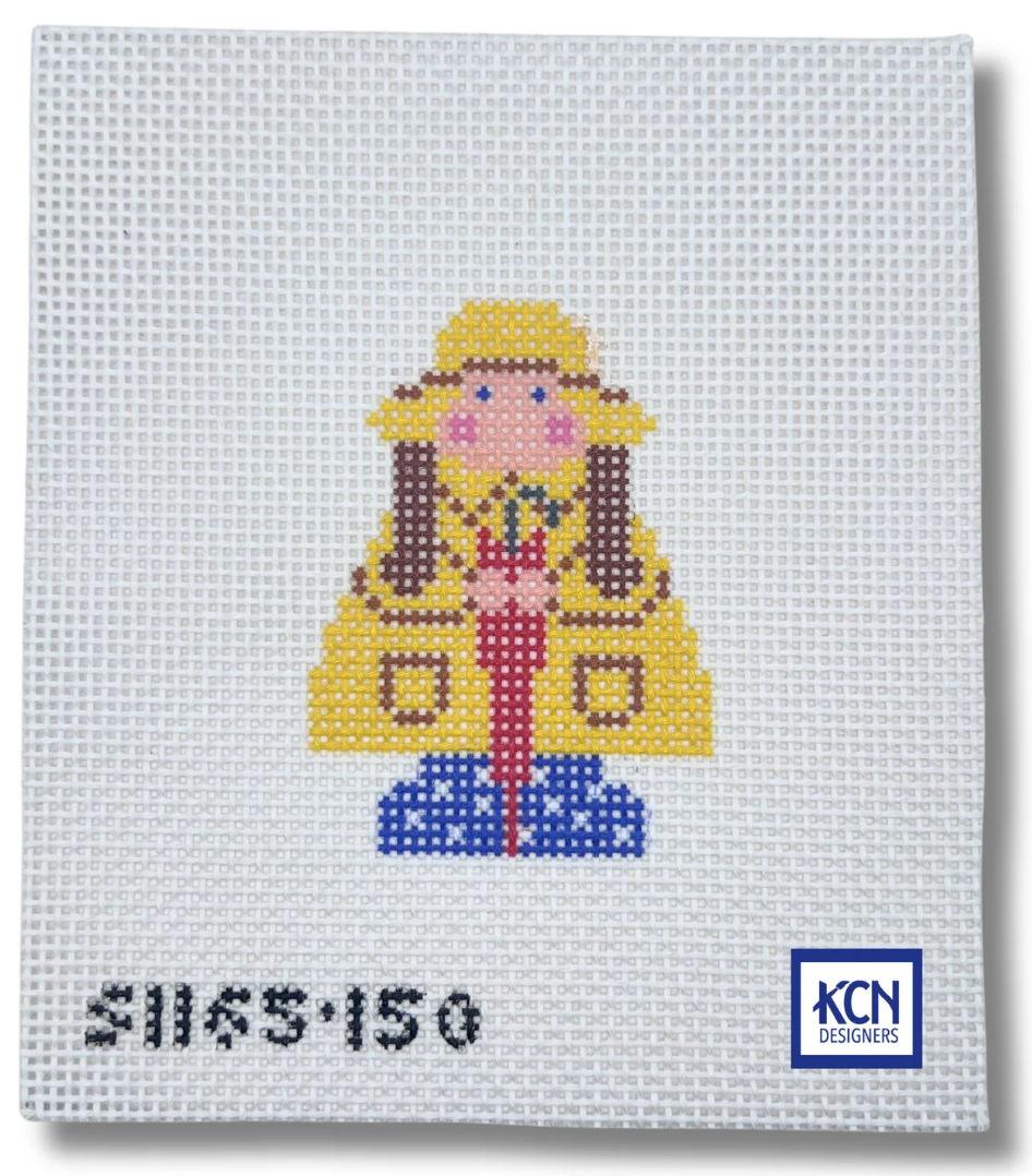 Yellow Raincoat Stitch It Angel Canvas