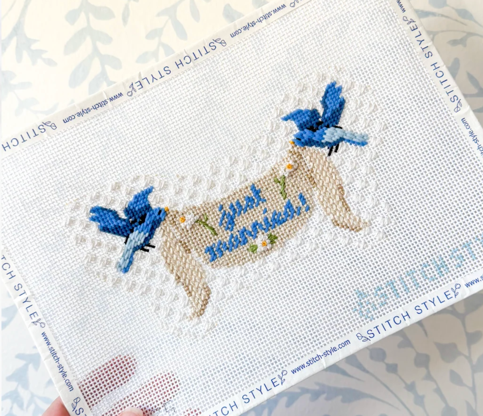 Bird Wedding Banner Canvas