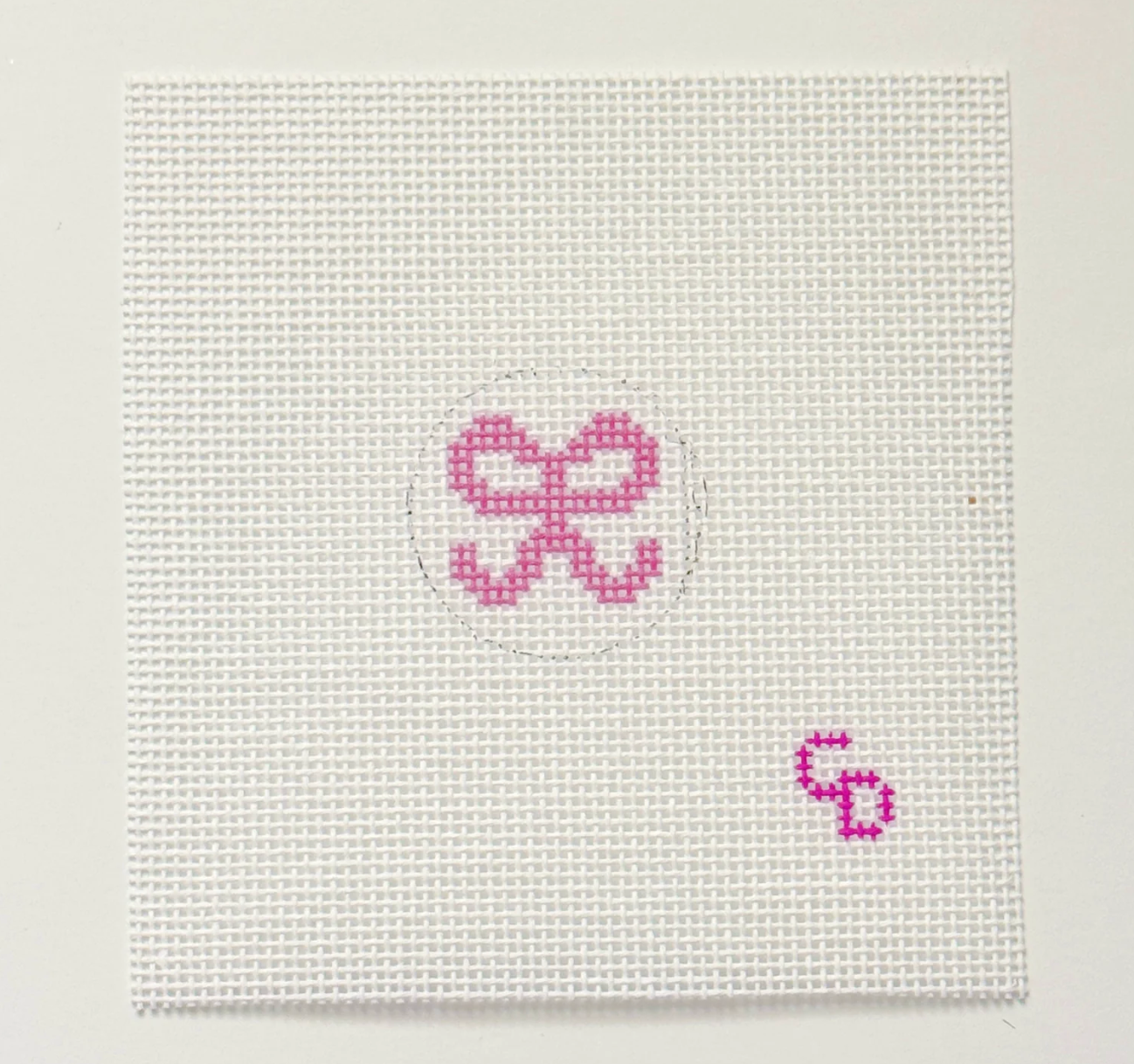Mini Pink Bow Canvas