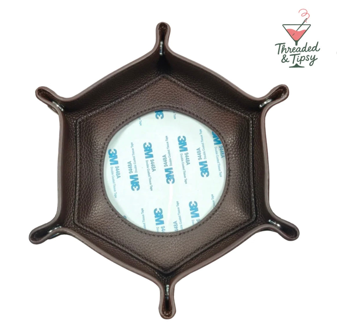 Needlepoint Self-Finishing Hexagon Snap Tray