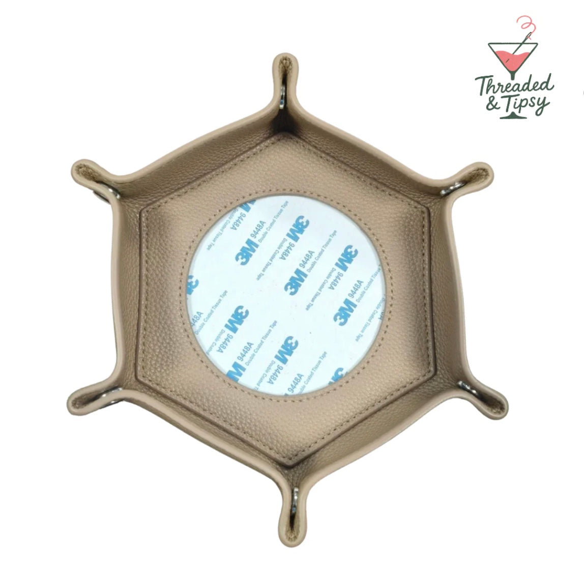 Needlepoint Self-Finishing Hexagon Snap Tray