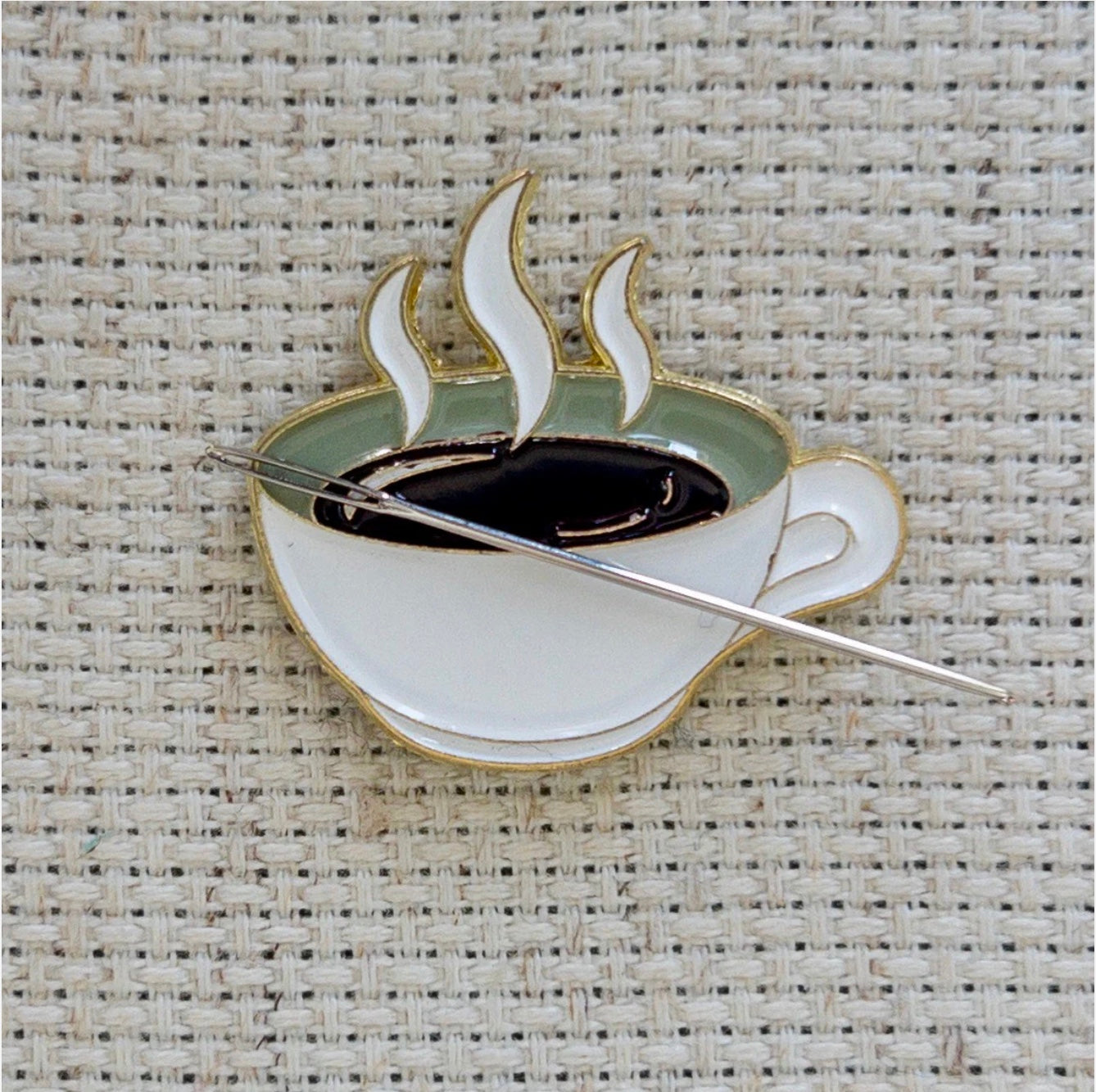 Steamy Cup of Coffee Needle Minder