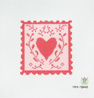 Valentine Heart Stamp Canvas