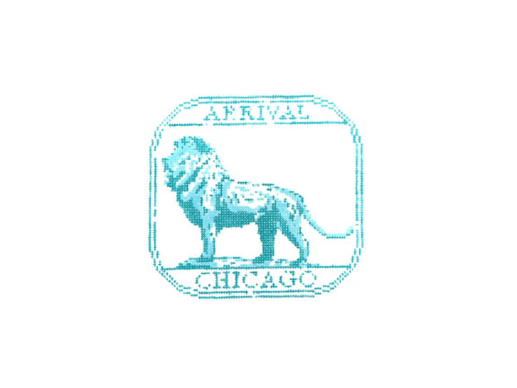 Chicago Passport Stamp Canvas