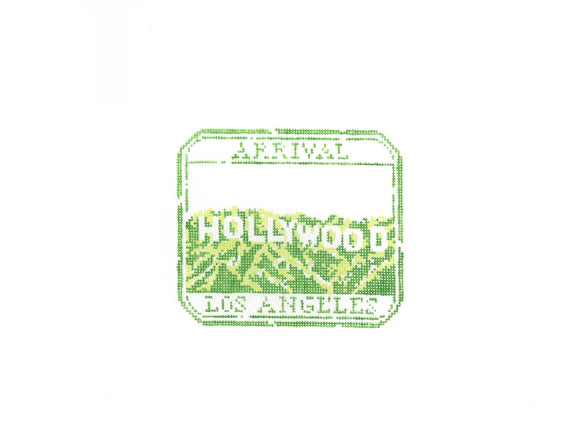 Hollywood Passport Stamp Canvas