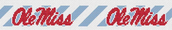 Ole Miss Striped Belt Canvas