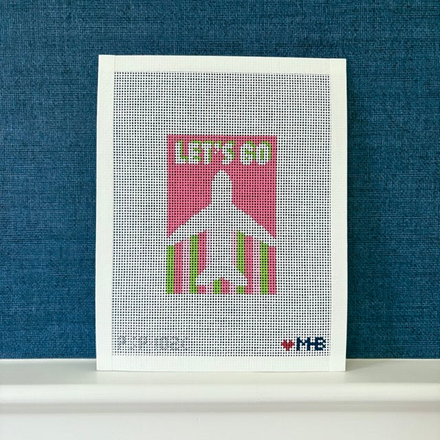 Let's Go (Pink Green) Canvas