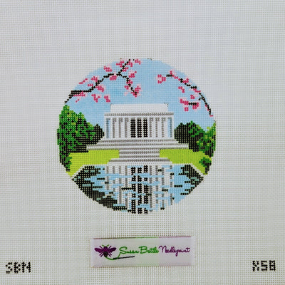 Lincoln Memorial with Cherry Blossoms Canvas