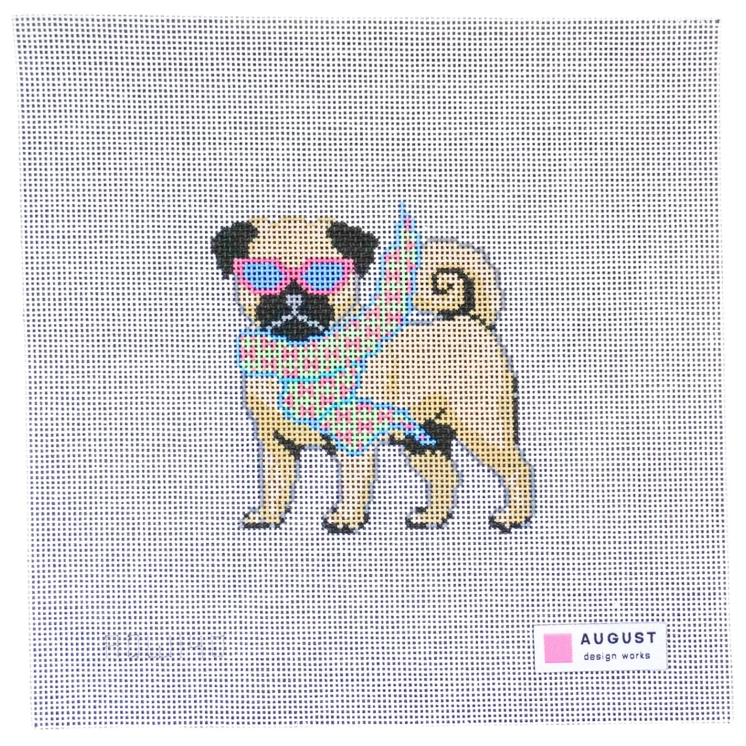 Bougie Pug Canvas