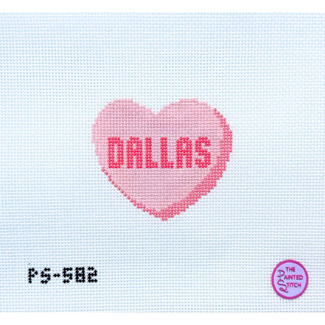 Dallas Conversation Heart Canvas