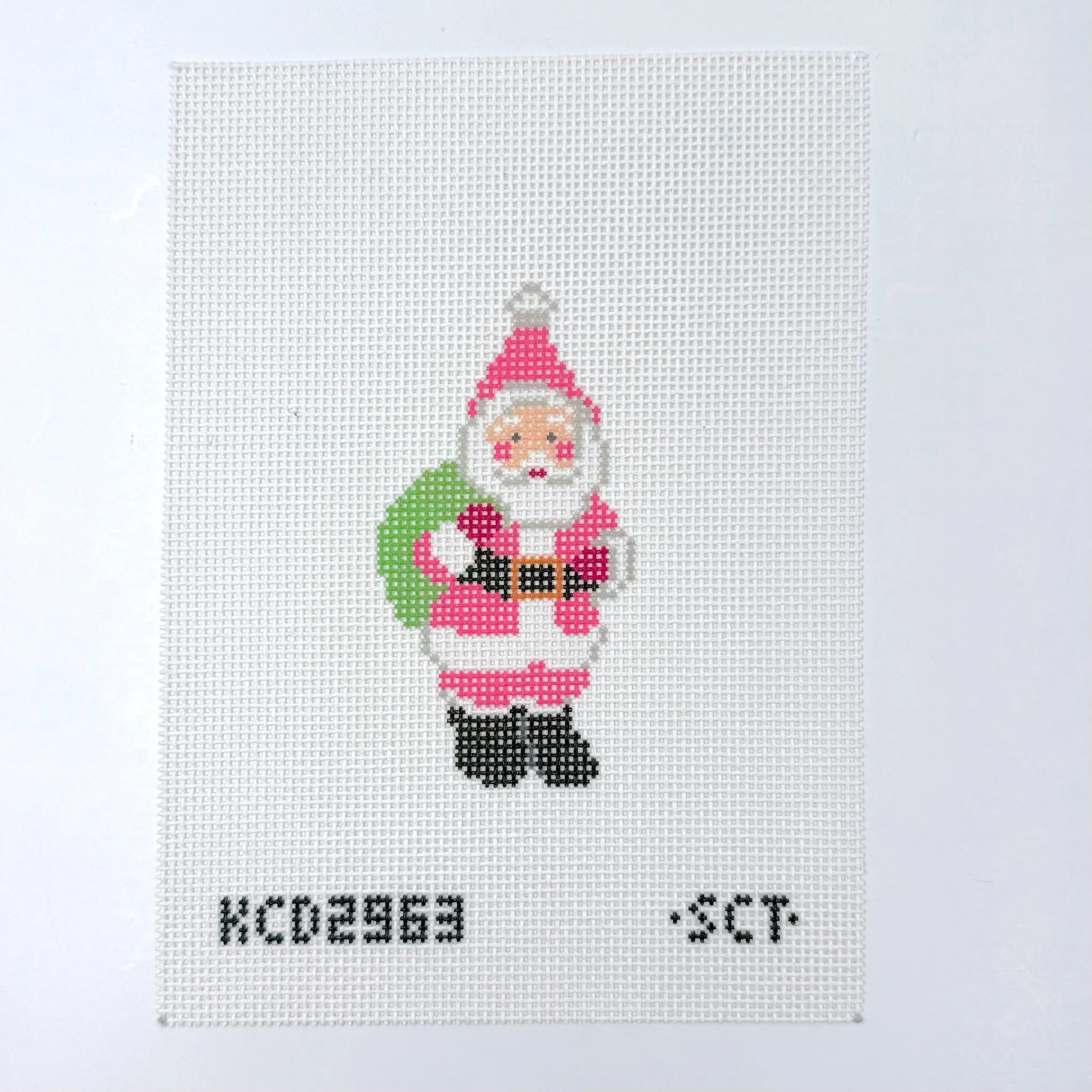 Pink Santa Canvas