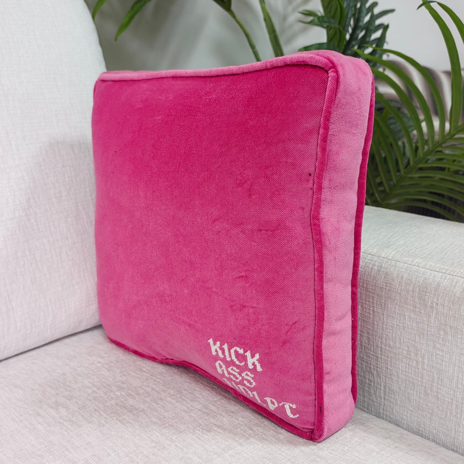 *PREORDER* Self Finishing Hot Pink Velvet Pillow