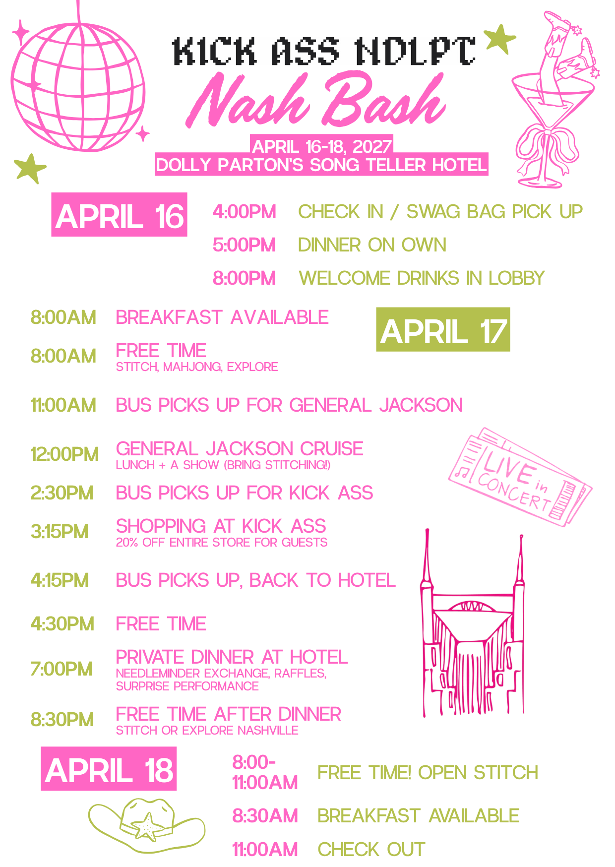 KICK ASS NASH BASH - April 16-18, 2027