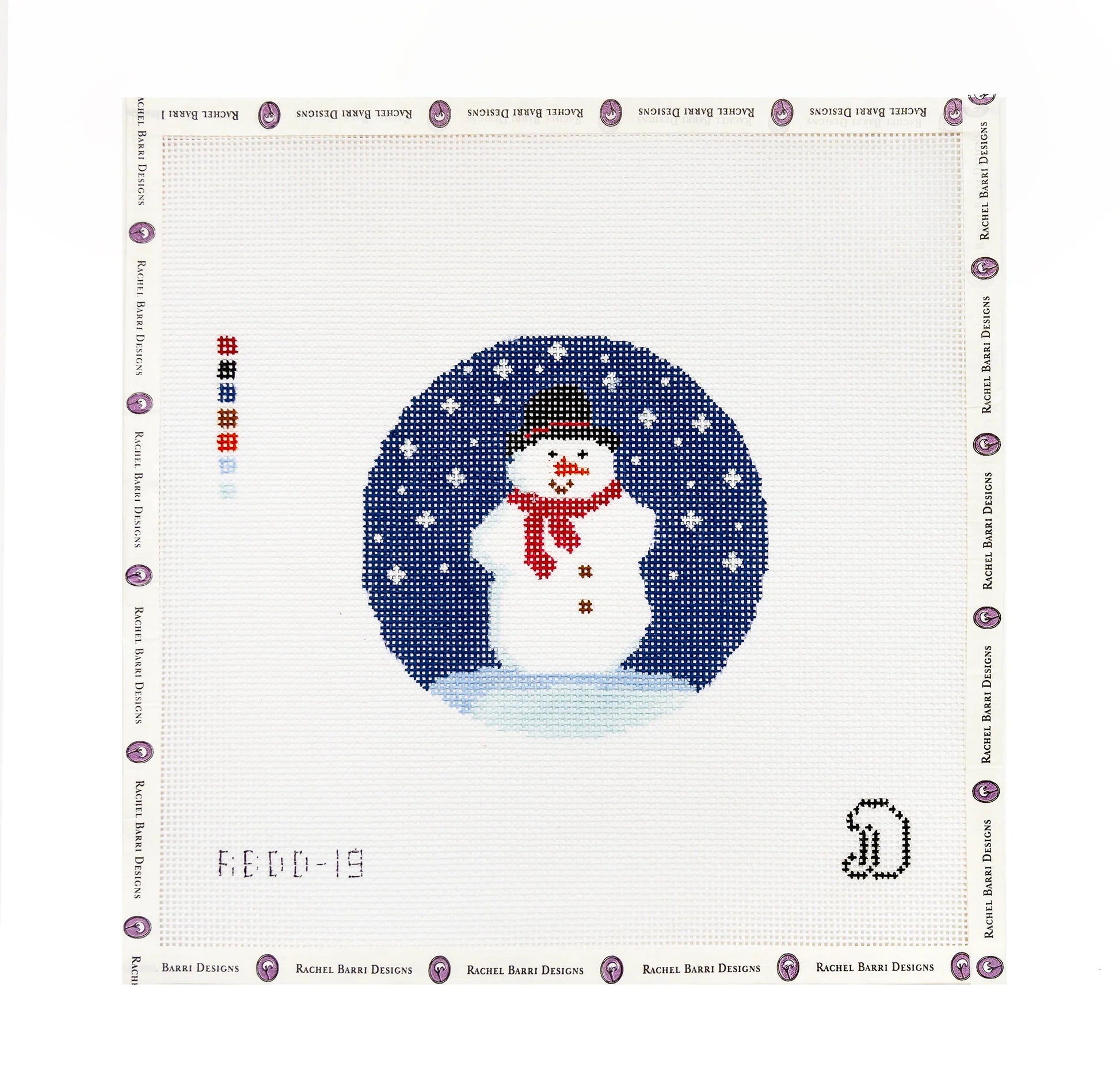 Snowman Round Canvas