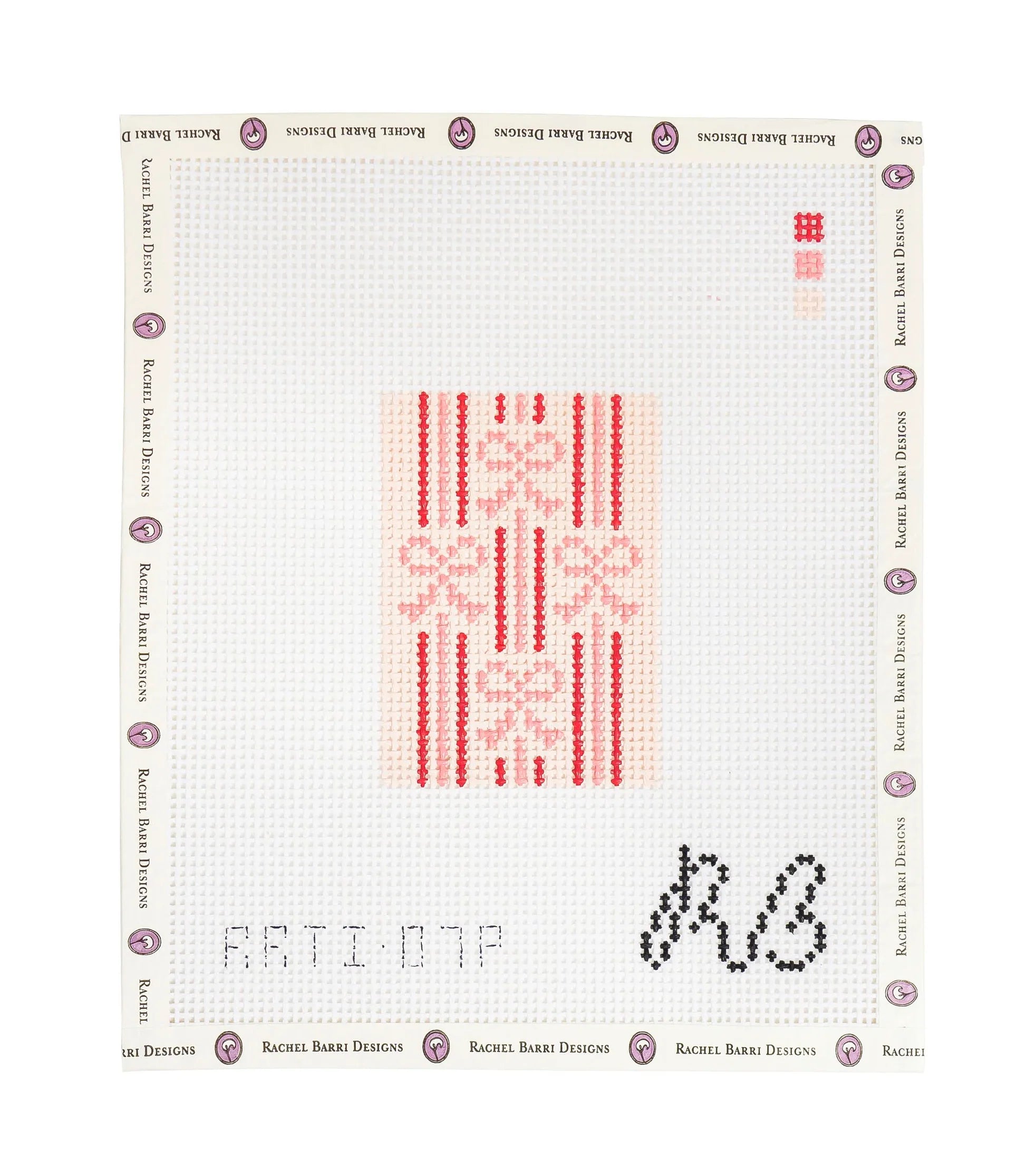 Striped Bow Pink Canvas
