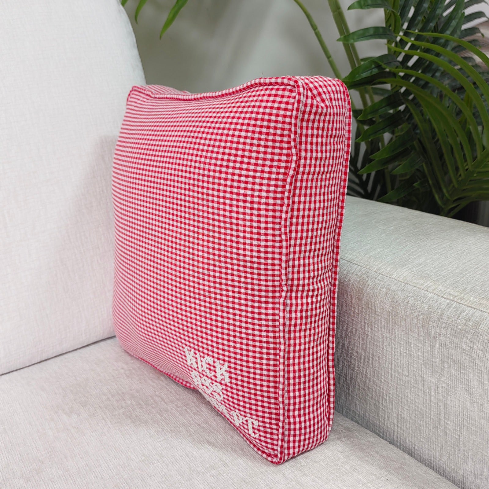 *PREORDER* Self Finishing Gingham Pillow