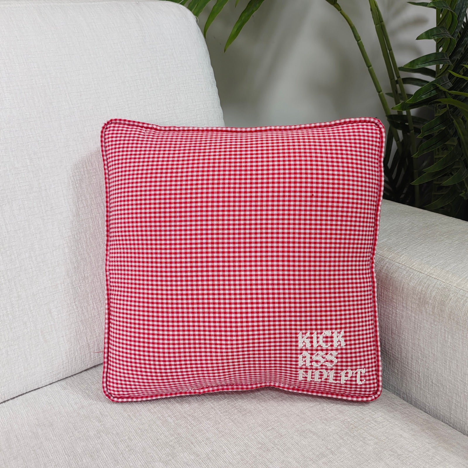 *PREORDER* Self Finishing Gingham Pillow