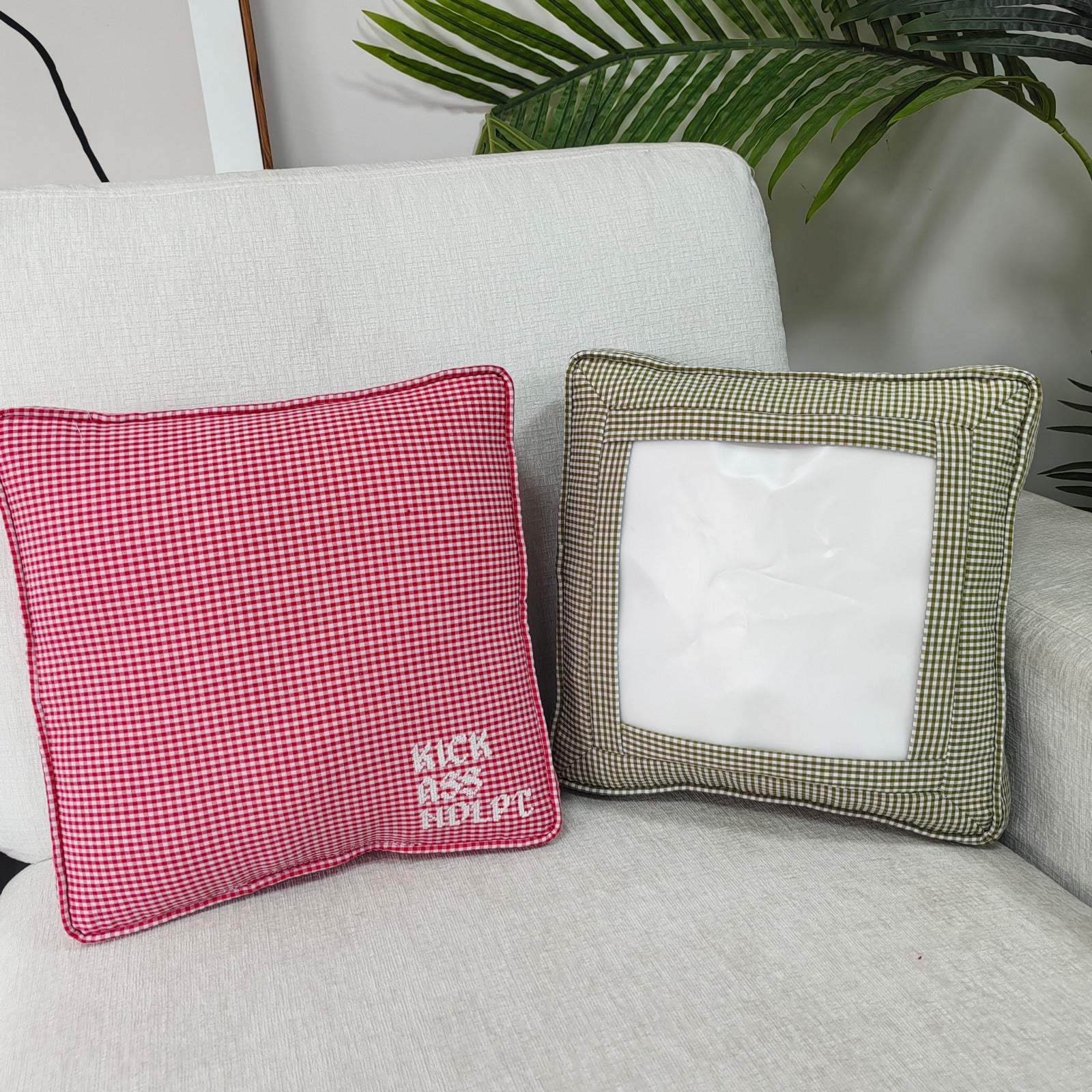 *PREORDER* Self Finishing Gingham Pillow