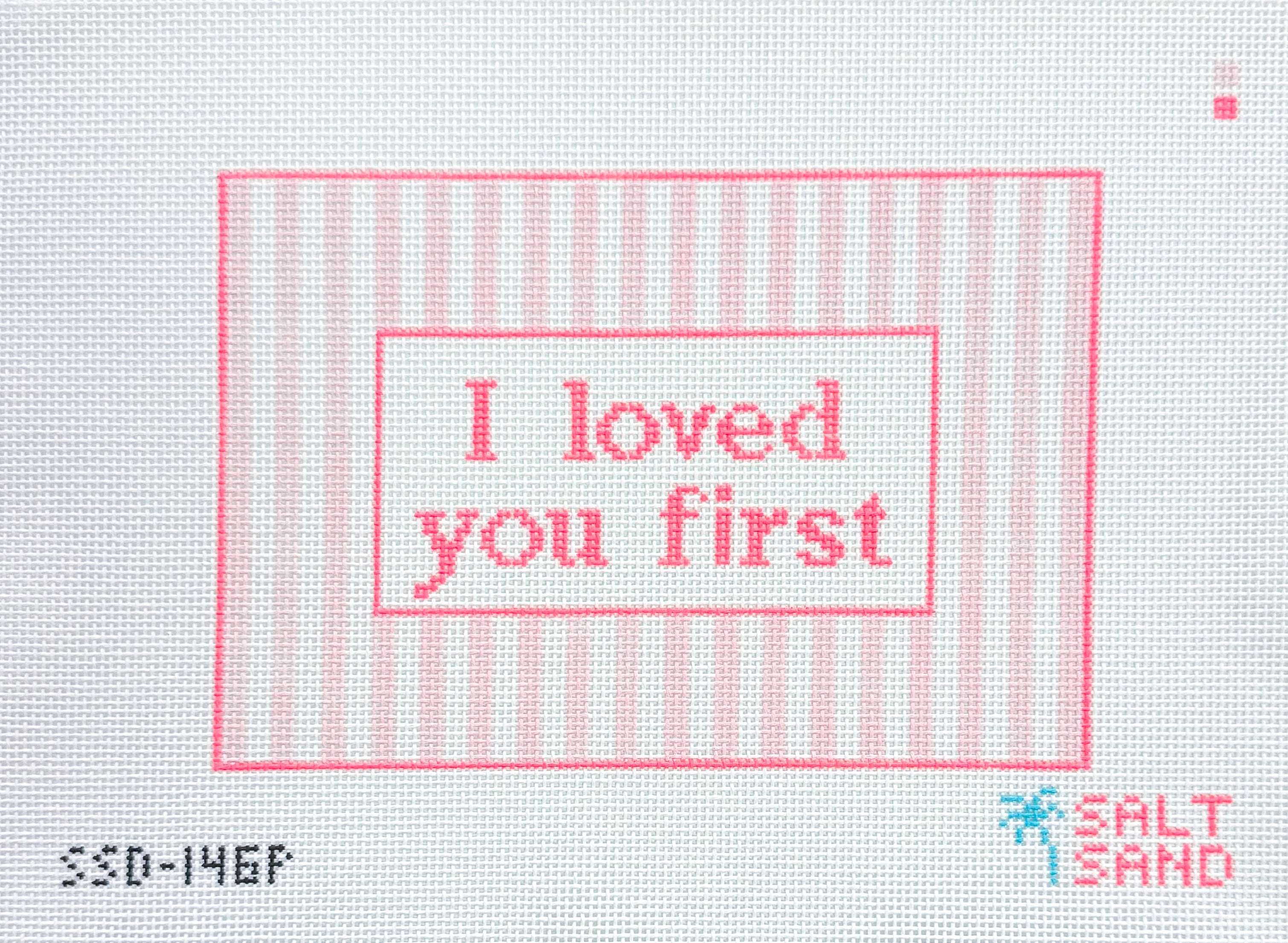 I Loved You First Pink Canvas