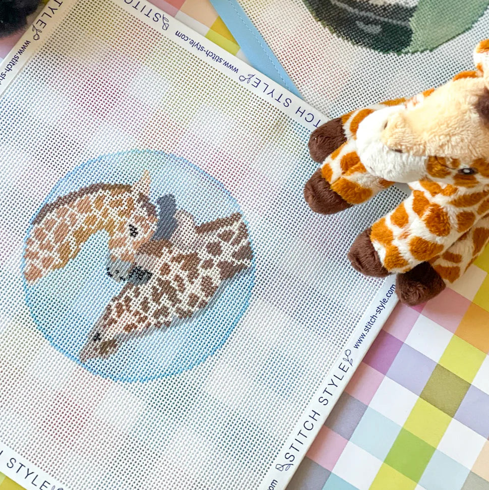 Mom and Baby Giraffe Canvas