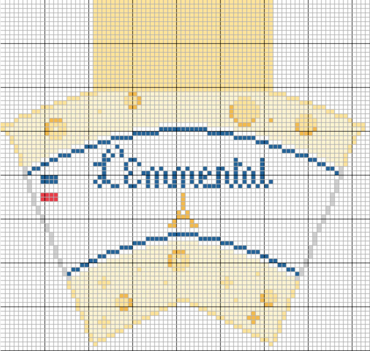 3D Emmental Cheese Wedge 18 Mesh Needlepoint