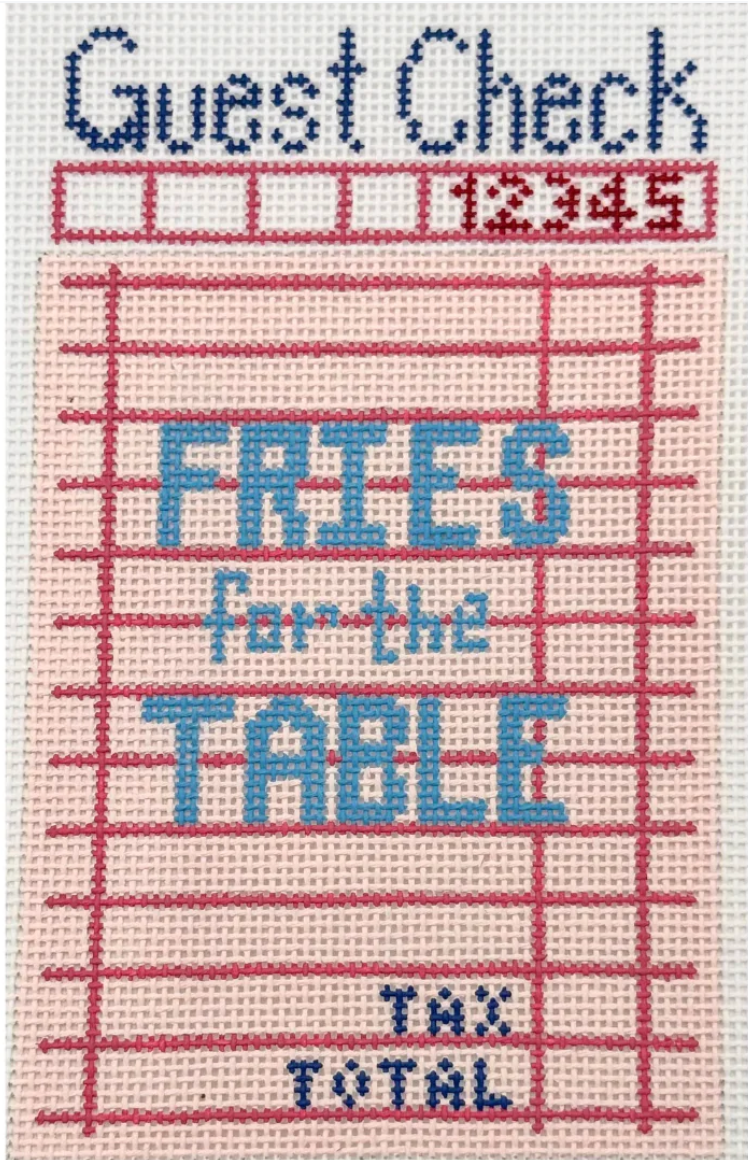 Fries for the Table Guest Check Canvas