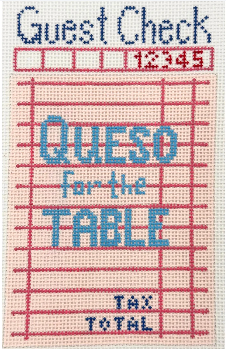 Queso for the Table Guest Check Canvas