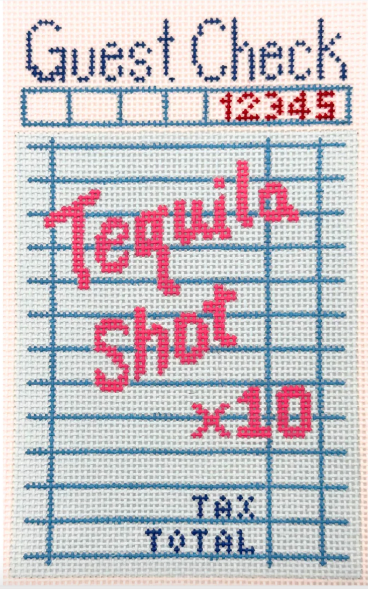 Tequila Shot Guest Check Canvas