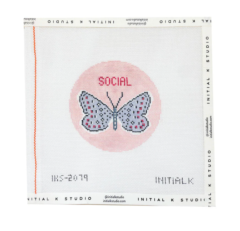 Social Butterfly Ornament Canvas