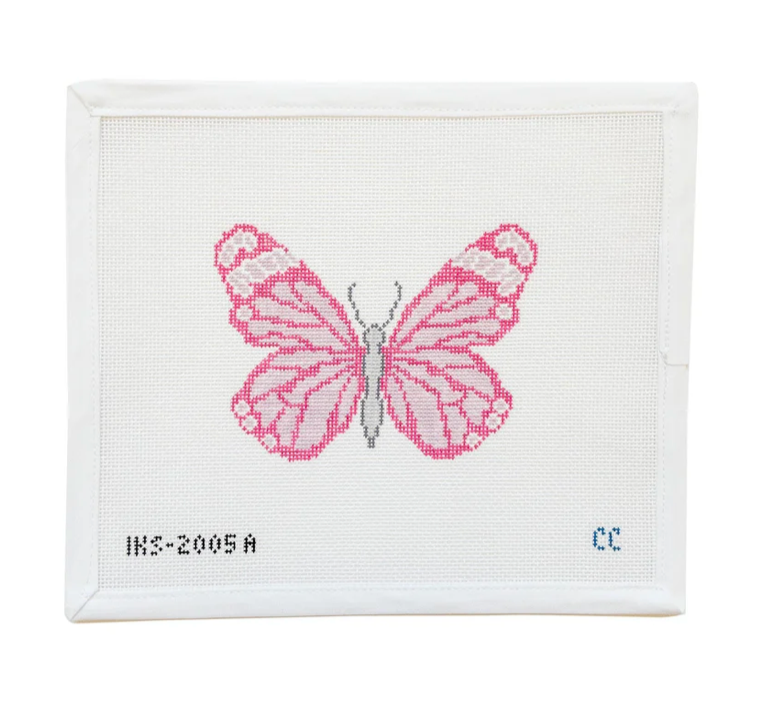 Pink Butterfly Ornament Canvas
