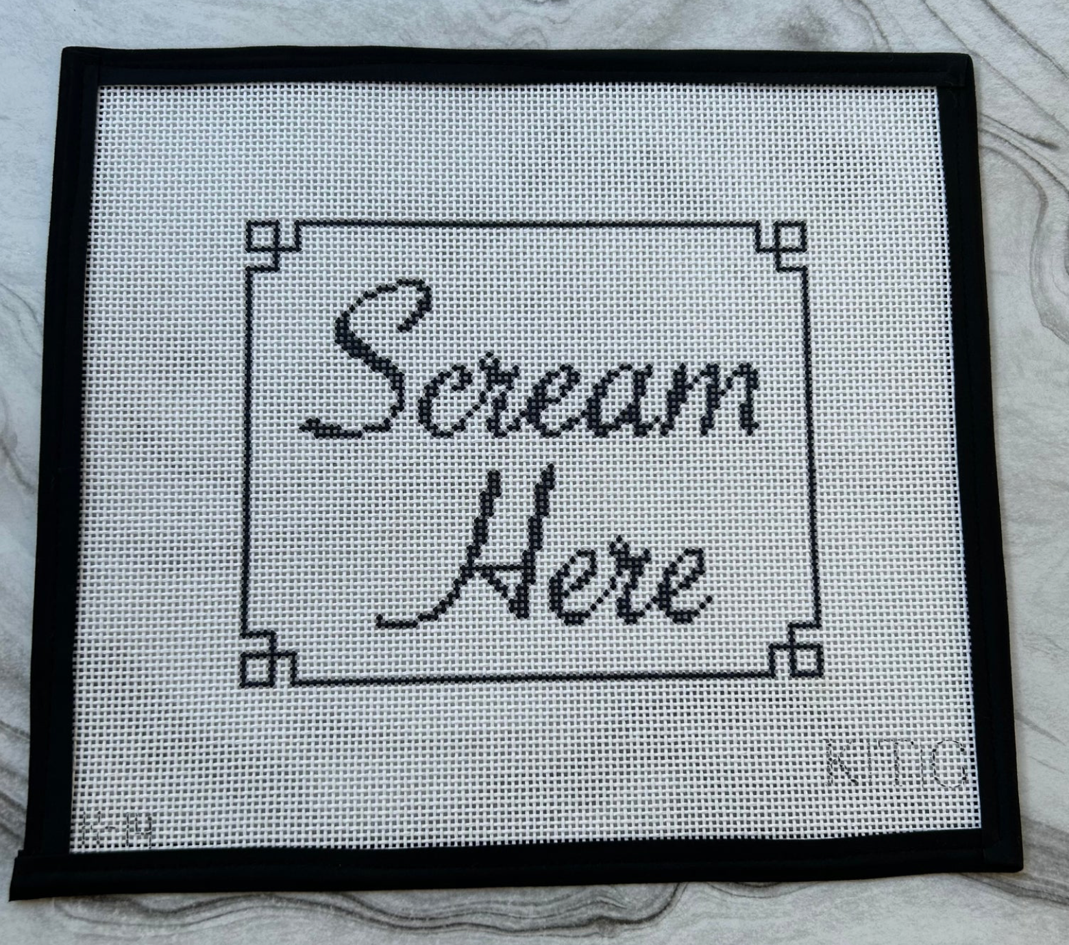 Scream Here Pillow Canvas