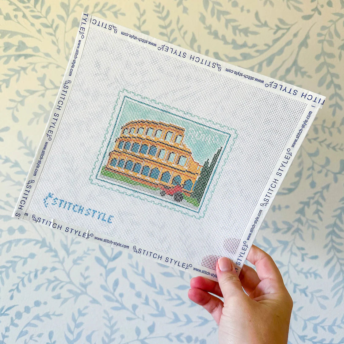 Rome Colosseum Stamp Canvas