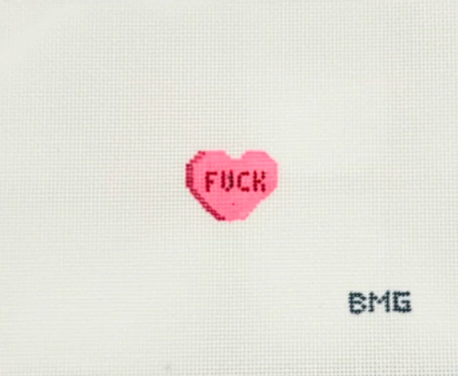 F**k Conversation Heart Canvas