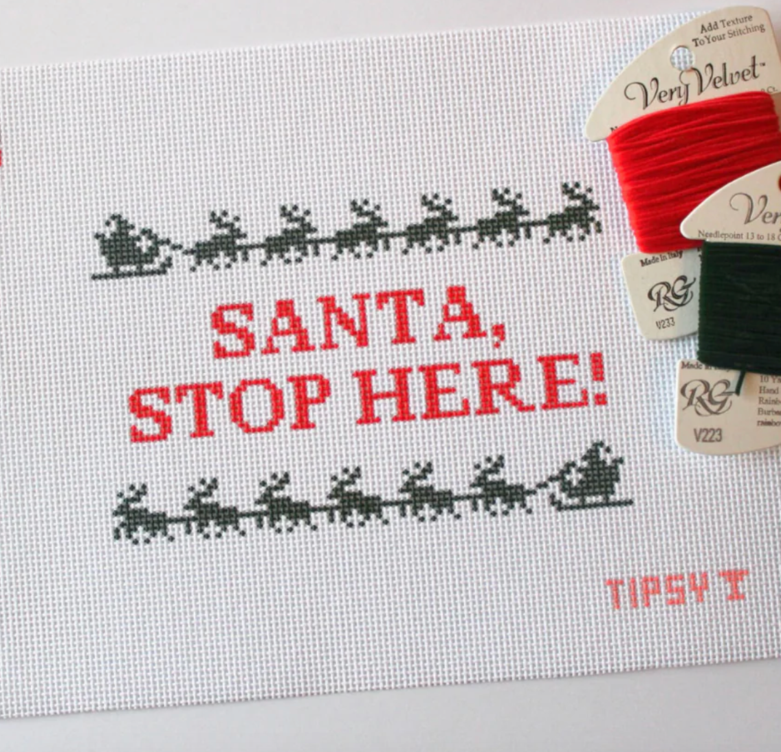 Santa, Stop Here! Canvas