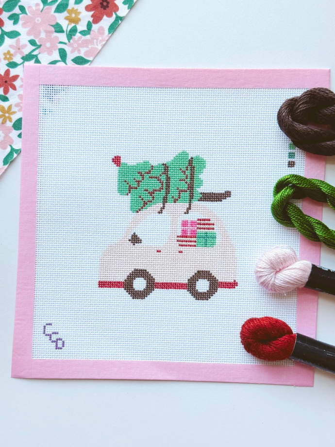 Christmas Car Canvas
