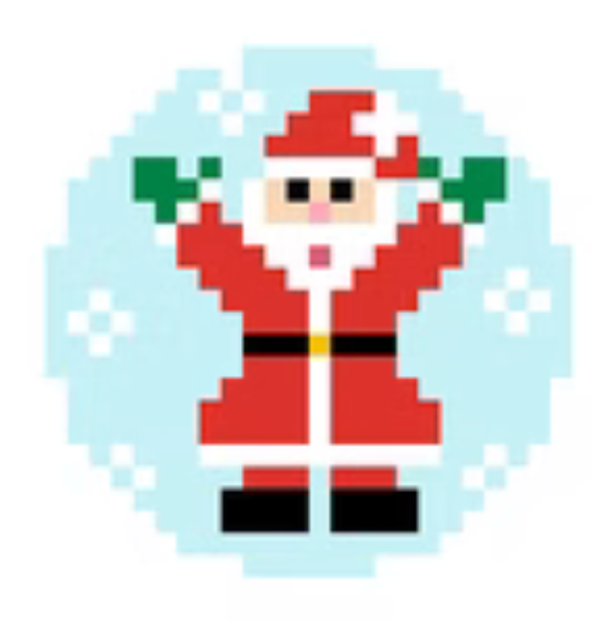 Santa Hands Up Canvas