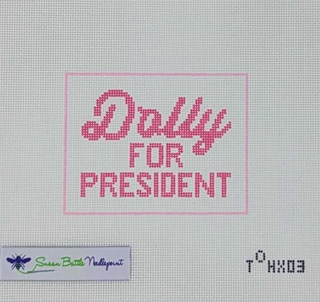 Pink Dolly for President Canvas