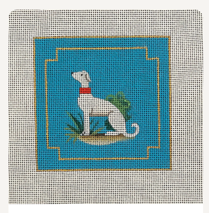 White Dog Canvas 4x4