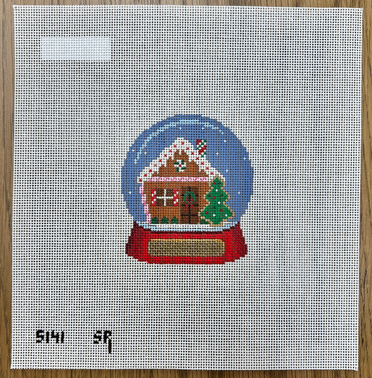 Gingerbread House Snow Globe Canvas