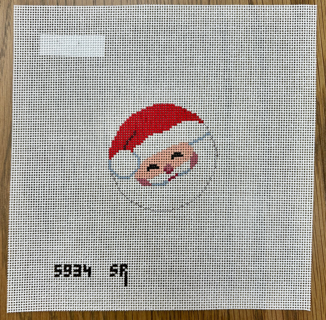 Santa Face Mini Round