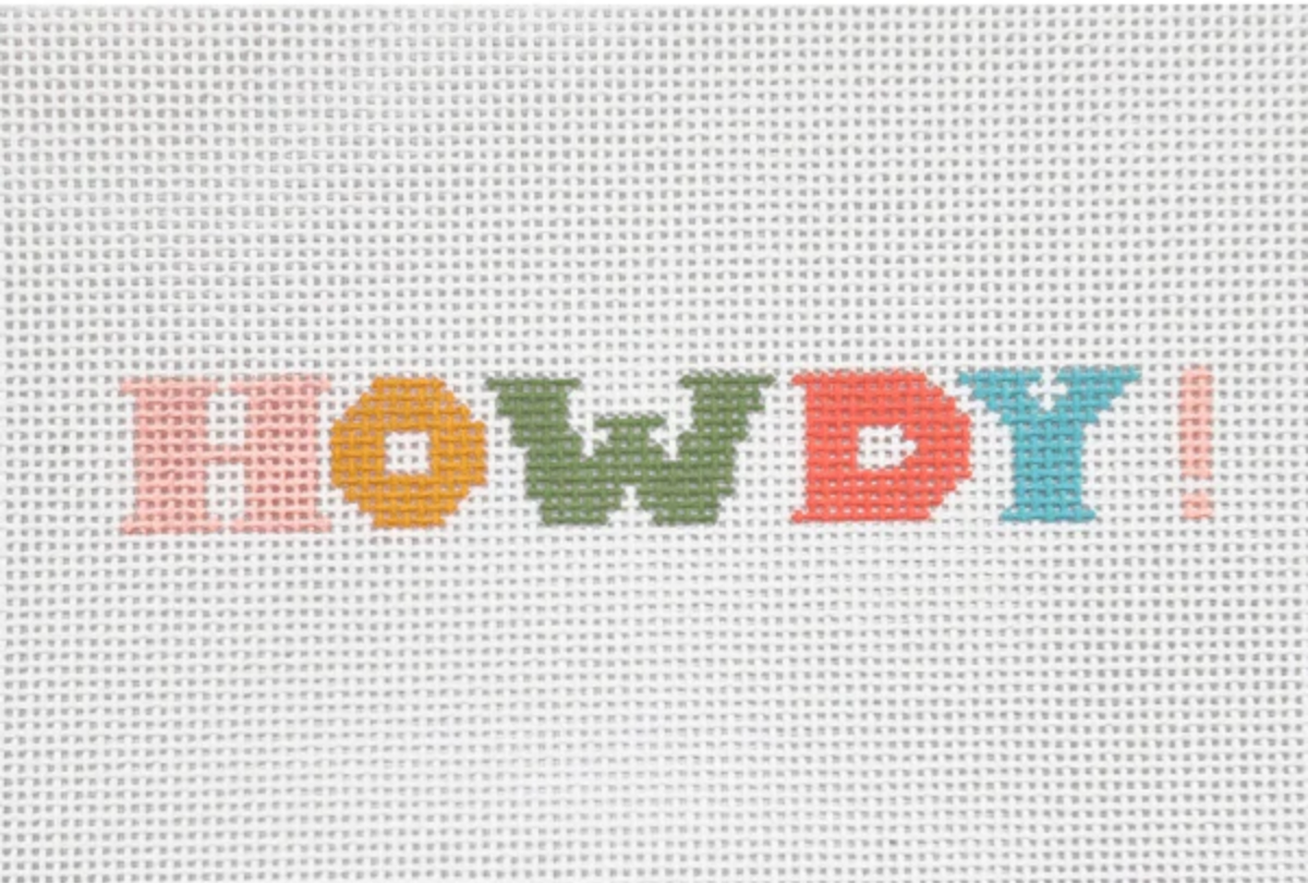 Howdy! Needlepoint Canvas