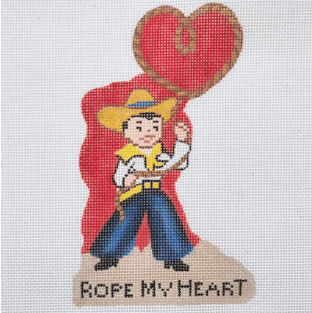 Cowboy in Love Valentine Canvas