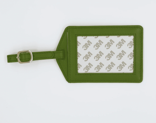 Leather Self Finishing Rectangle Luggage Tag