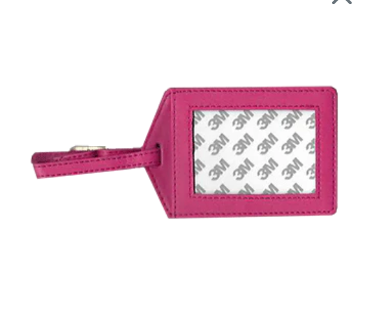 Leather Self Finishing Rectangle Luggage Tag