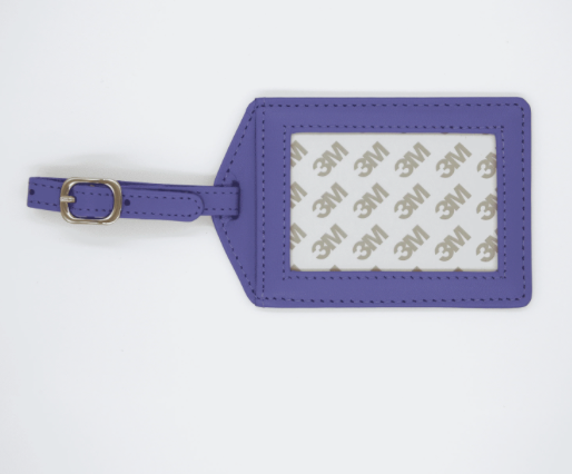 Leather Self Finishing Rectangle Luggage Tag